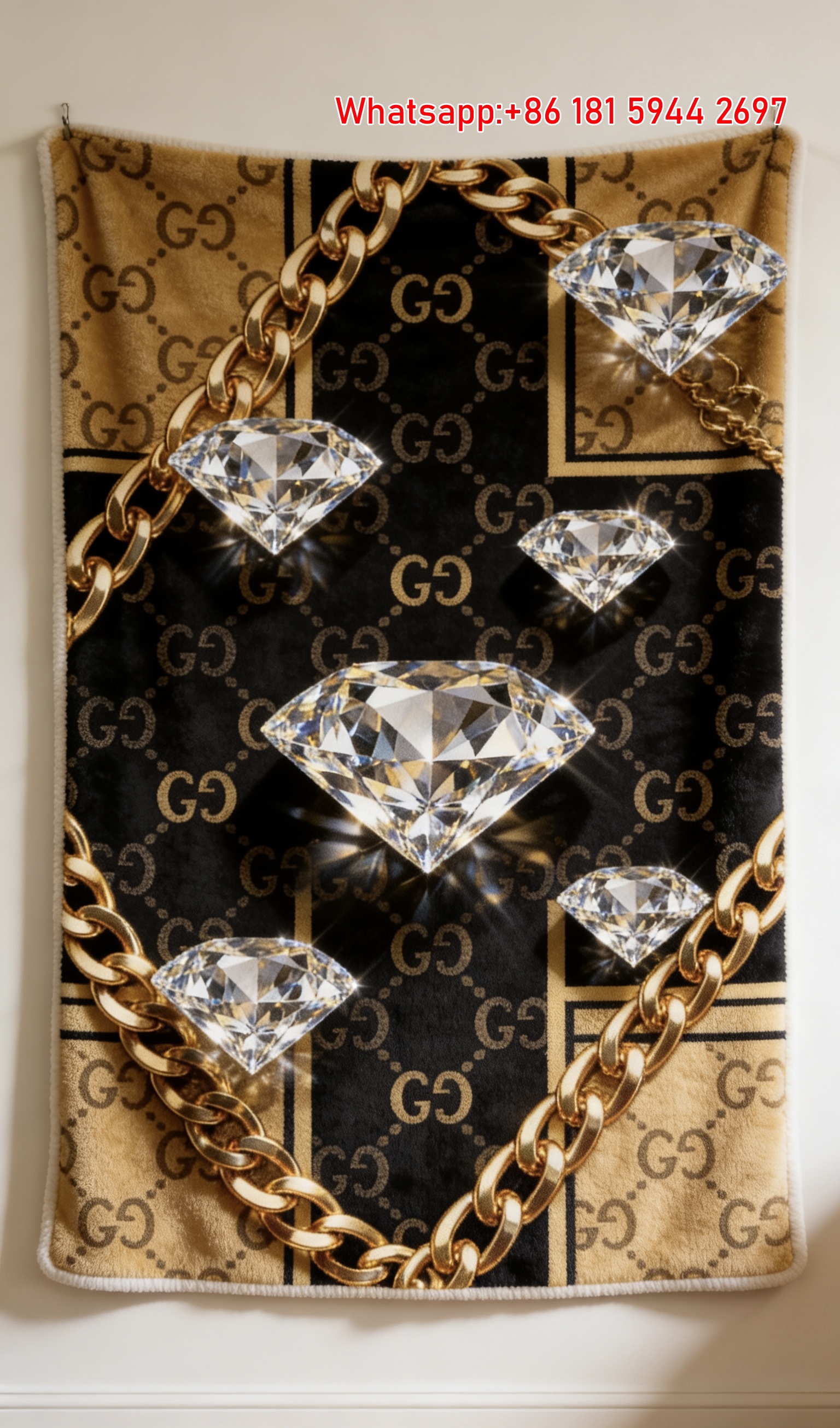 Gucci Diamond & GG Monogram Throw blankets IMG_2665